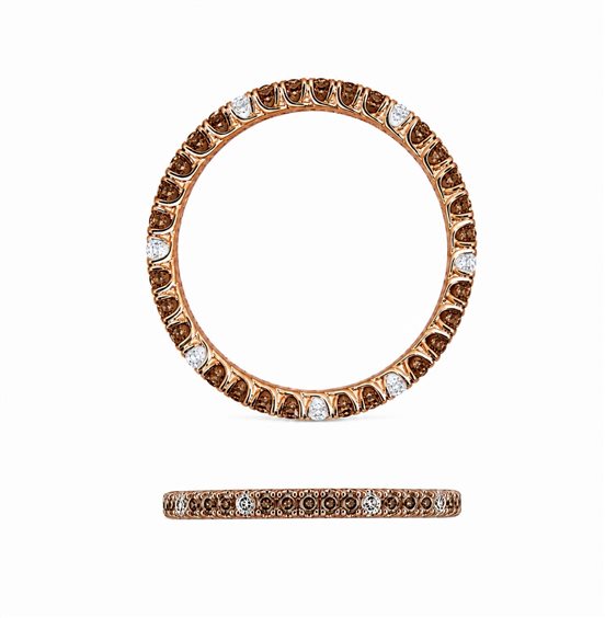Ringe Salvatore Arzani Dame in Rosègold Diamante Brown 0.74 Ct 201-ALR20RBBW - 201-ALR20RBBW
